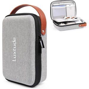 Electronic Organizer Travel Case, Portable Electronics Bag, Pen-Gray